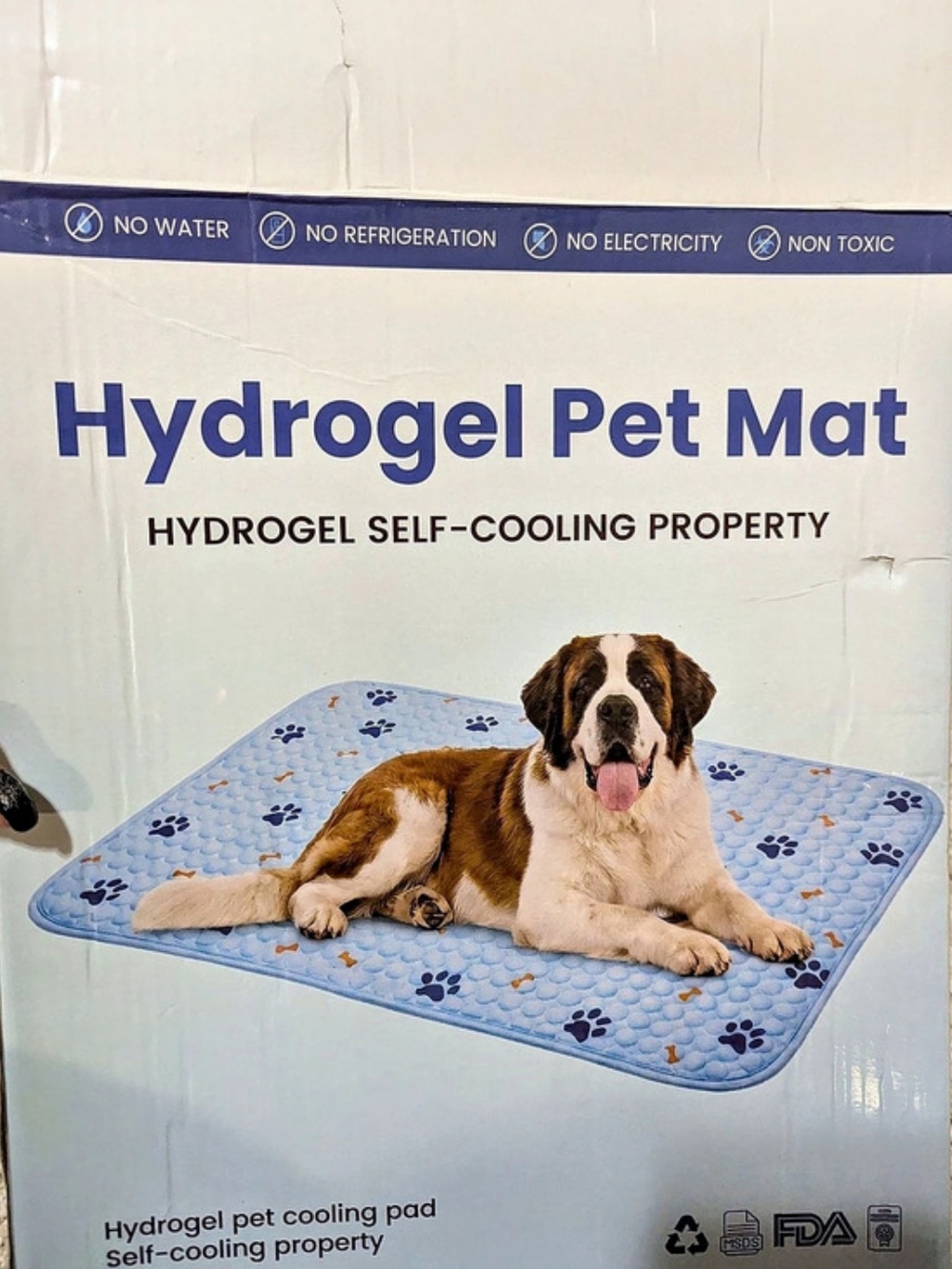 LemiKeda Pet Cooling Gel Pad Medium Blue & Purple